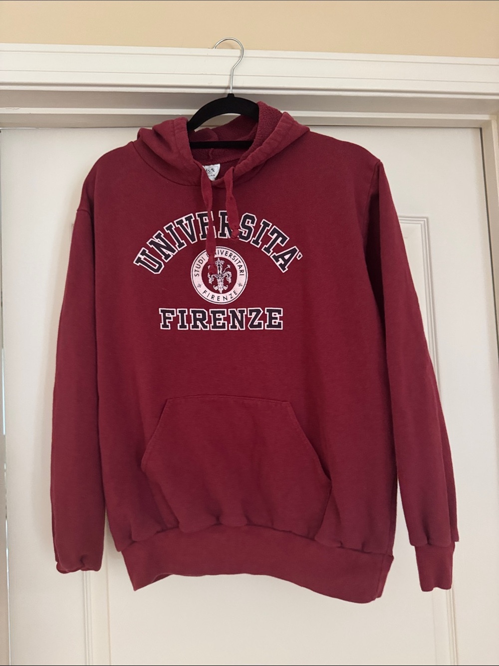 Universita Firenze Maroon Hooded Sweatshirt - Men's